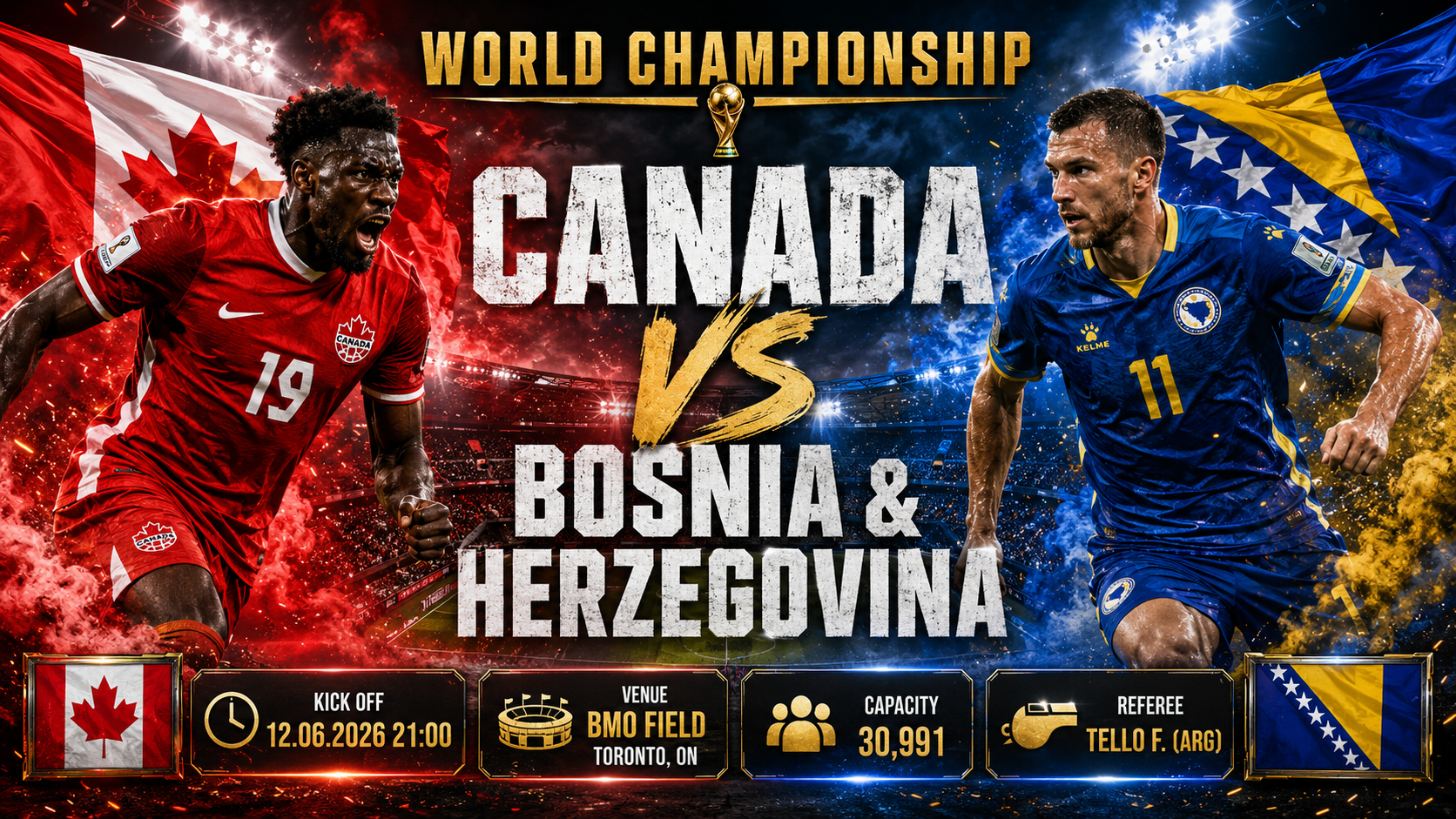 Canada - Bosnien-Hercegovina : Historisk åbningskamp i Toronto lover taktisk affære mellem to svækkede mandskaber