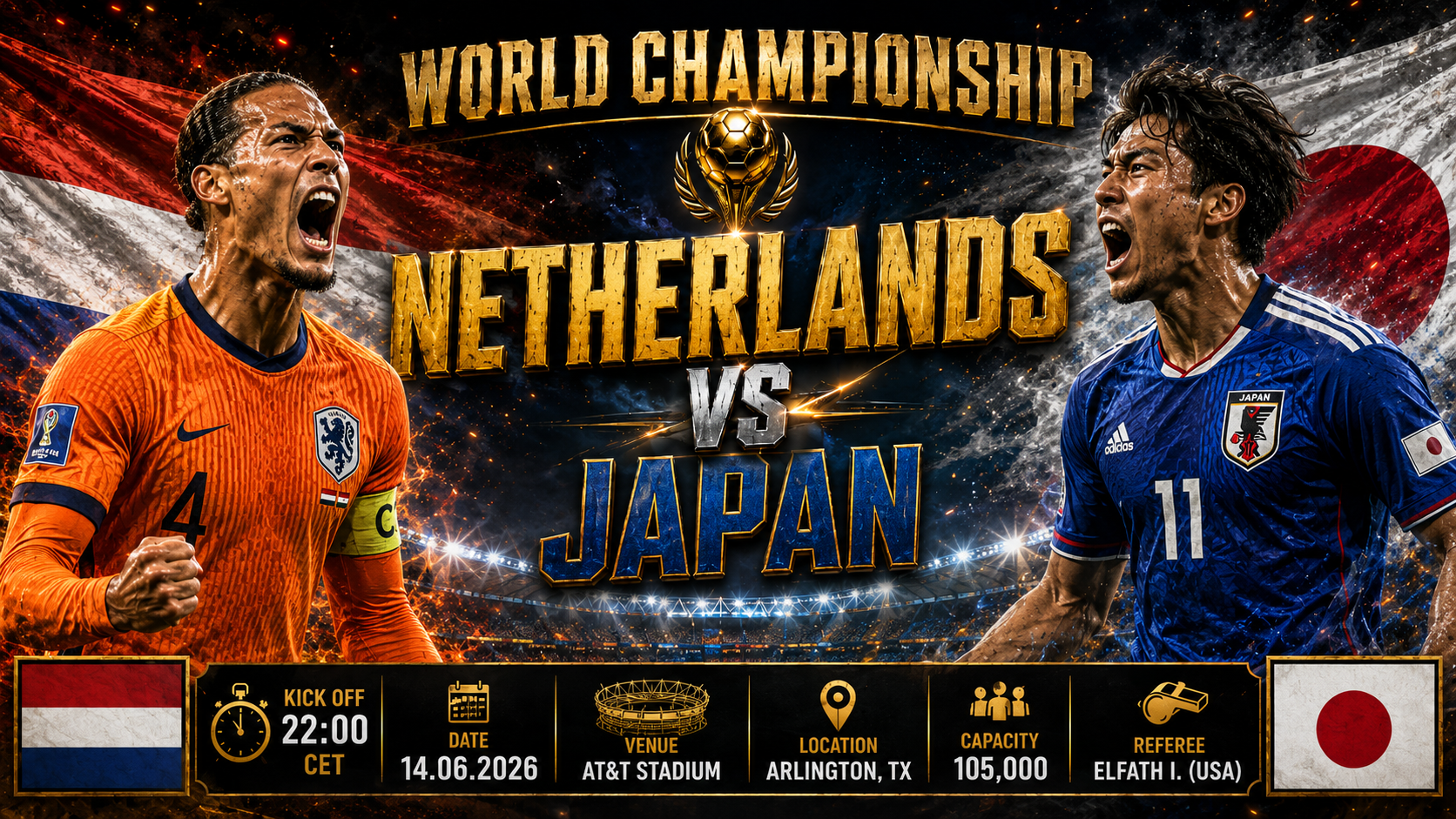 Holland - Japan : Taktisk skakspil i Texas åbner en nådesløs Gruppe F